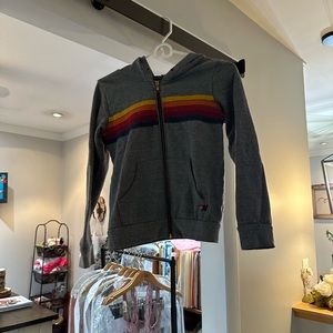 AVIATOR NATION KIDS GREY ZIPUP SIZE 14